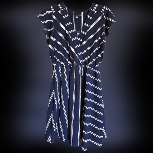 Monteau Dresses & Skirts - Navy Striped Women's Dress